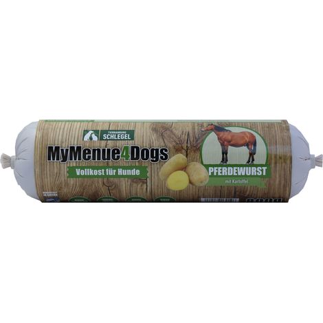MyMenue4Dogs Hundefutter Pferdewurst - 800 g
