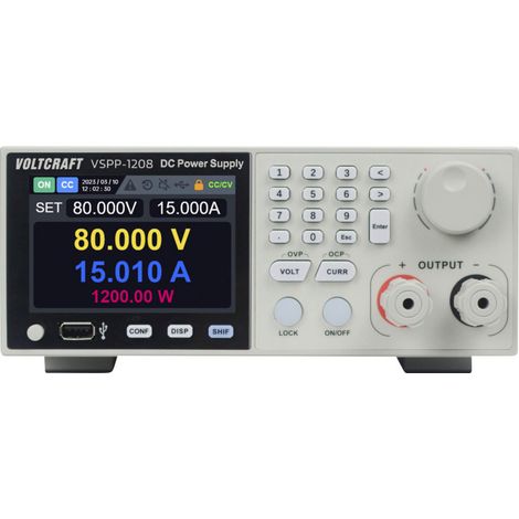 Alimentation de laboratoire 19" réglable VOLTCRAFT VSPP-1208 0 - 80 V/DC 0 - 30 A 1200 W USB, LAN pr