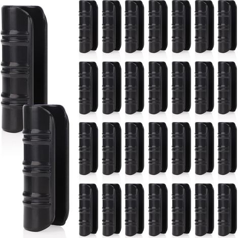 LaBlanc - 30 pezzi di clip per tubi da giardino, kit di connettori per fascette per tubi in plastica per serre, per striscioni per serre, capannoni, nero 25 mm