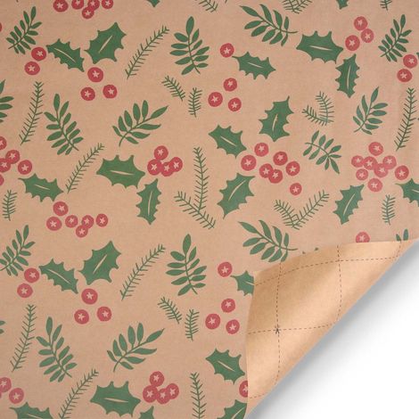 Papier D Emballage De Noel - Papier Cadeau Or - 44 X 100 Cm - Pour Boites Cadeaux Et Presents - 1 Unite