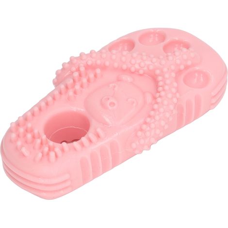 Jouet à Mâcher pour Chien en TPR, Forme de Chaussons, Résistant aux Morsures, Nettoyage des Dents, Cadeau pour Chiot Rose (1/5)