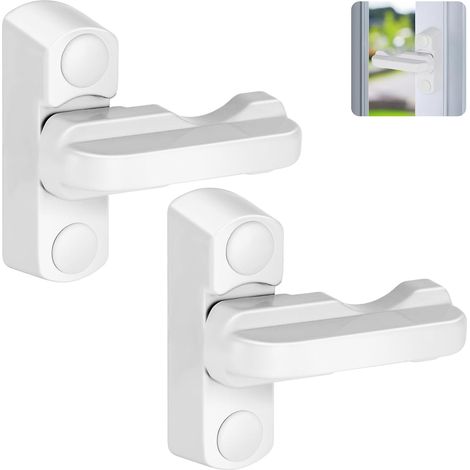 Maniglia per finestra, 2 pezzi Maniglia per finestra in alluminio, Maniglia per porta con serratura di sicurezza per bambini, Facile installazione per porte, armadi e finestre di casa