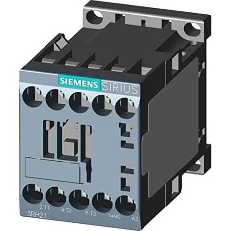 Contactor auxiliar 3NO 1NC bobina 24V CC S00 conexión por resorte sirius 3RH2131-2BB40