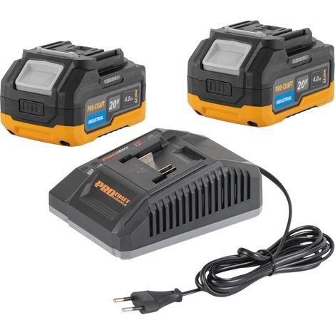 Procraft Starter Pack C20/6.5 Caricabatterie rapido 20 V 6,5 A + 1x batteria 20/4 4,0 Ah