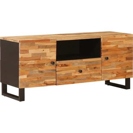 vidaXL Mobile TV Marrone 105 x 33 x 46 cm Legno di mango massello