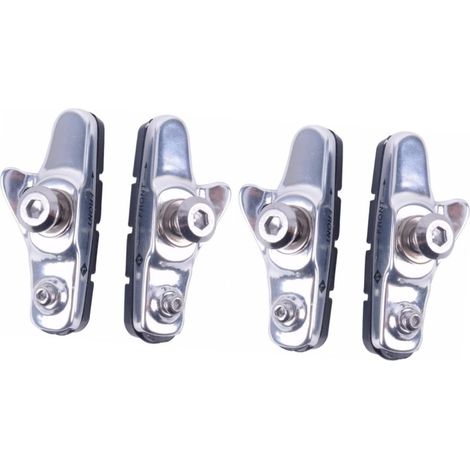 2 Paires Les Plaquettes de Frein vélo de Montagne Bloc de Frein - Support de Patins de Frein Plaquettes de Frein Plaquettes de Frein Plaquettes de Frein à Disque de vélo Silver (1/5)