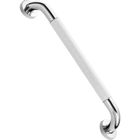 Barre d'appui de douche, inox, blanc, antidérapante (1/3)