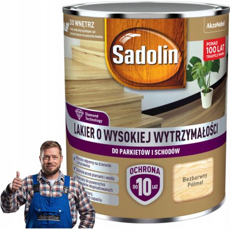 Vernis transparent satiné - 0,7 L - Pour parquets et escaliers - Protection durable - Finition élégante