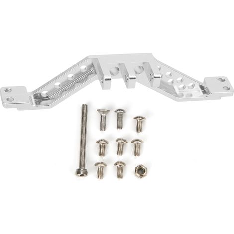 Support d'essieu arrière en alliage d'aluminium renforcé pour Axial SCX10, axe de montage argenté (1/5)