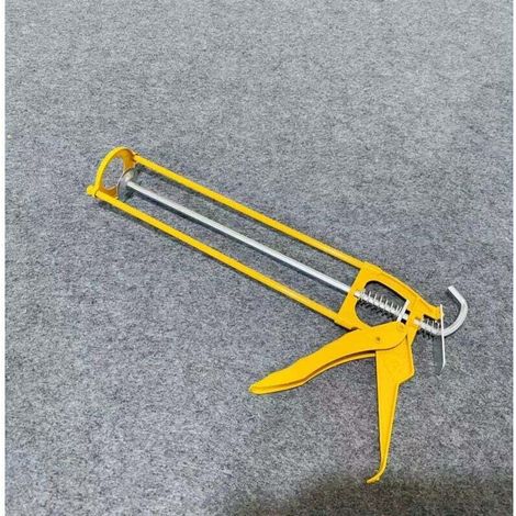 Pistola de calafateo profesional con vástago hexagonal y estructura abierta. Pistola de calafateo metálica antigoteo para cartuchos de 283 g o tubos de sellador y adhesivo de silicona. Relación de pre