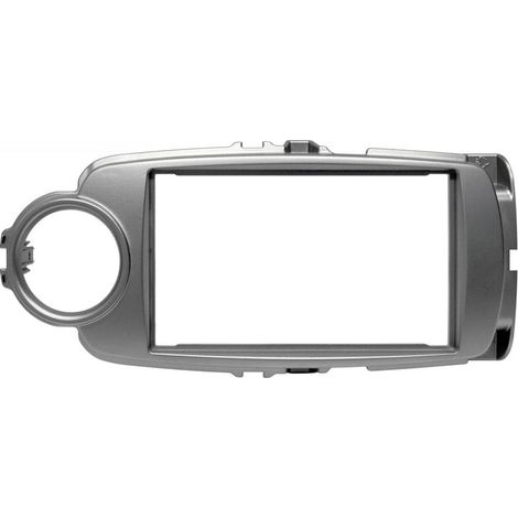 KIT MASCHERINA MONTAGGIO AUTORADIO AFTERMARKET 2DIN COMPATIBILE CON TOYOTA YARIS 2010-20 GRIGIA