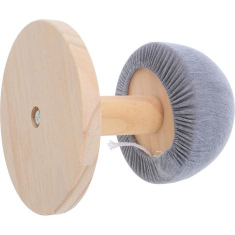 Table à repasser peu encombrante ronde en bois massif avec tissu gris et éponge rembourrée, pour soutien-gorge et chapeau, mise en forme précise des coutures, pour couture et (1/5)