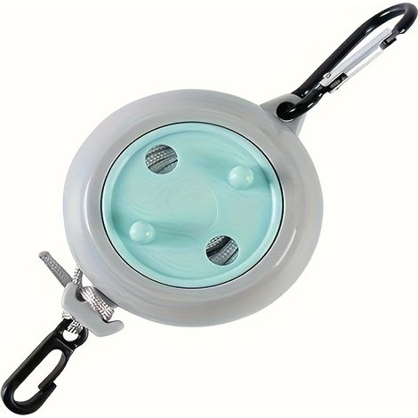 Étendoir à linge manuel de voyage de 8 m, avec élastique, rétractable, bleu, pour le camping (1/5)