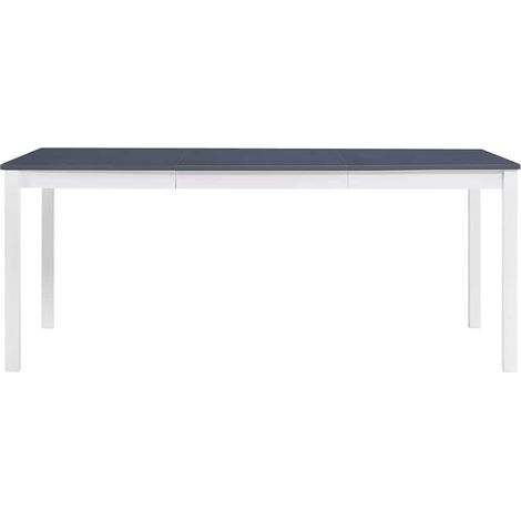 Maison Exclusive - Tavolo da Pranzo Bianco e Grigio 180x90x73 cm in Legno di Pino (1/5)