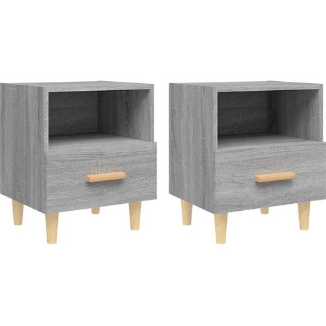 vidaXL Mesitas de noche 2 unidades color gris Sonoma 40x35x47 cm (1/2)