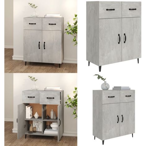 Sideboard Betongrau 69,5x34x90 cm Holzwerkstoff - Sideboard - Wohnzimmermöbel - Holzmöbel - Grau - Regal - Home & Living (1/5)