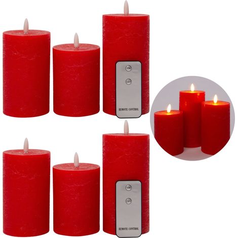 2x Novaliv LED-Kerze Echtwachskerzen mit LED, mit Fernbedingung, mit Timerfunktion, ohne Batterien (1/5)
