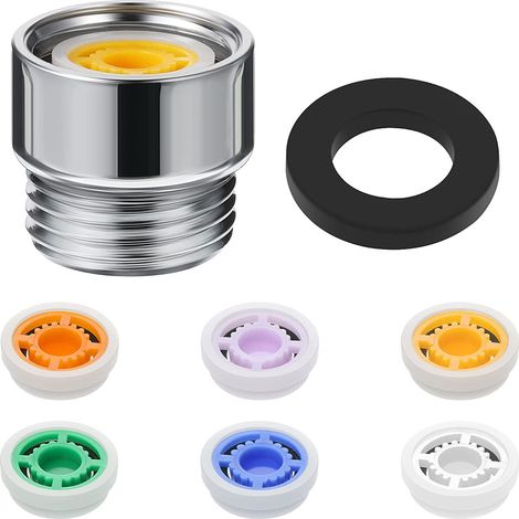 Adaptateur de débit de douche, pistolet de pulvérisation, dents intérieures et extérieures, valve d'adaptation à connecteur direct, pièce d'économie d'eau de débit de douche (1/5)