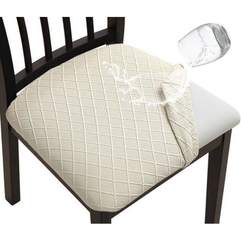 Housse De Chaise - TPU Imperméable - Élastique Adaptatif Pour Coussin De Chaise De Salle À Manger - Lot De 4 (1/4)