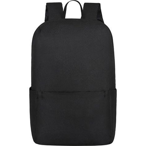 Sac à dos avec prévention des éclaboussures d'eau multifonctionnel grande capacité et sac à dos léger de couleur unie