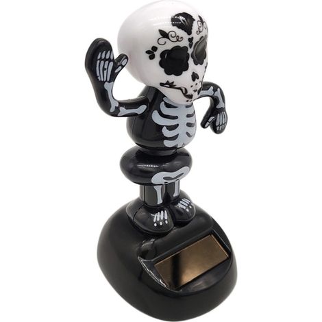 Halloween-Solar-Geisterskelett-Figur, Dekorationsfigur für Bürotisch und Auto-Armaturenbrett (1/3)