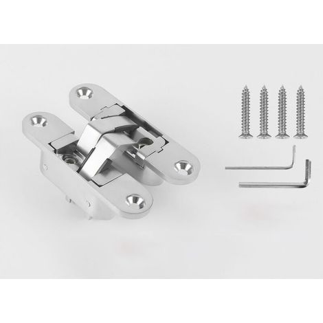 Right - 1 Invisible Hinge - Zinc alloy - Satin Stainless Steel Color (1/3)