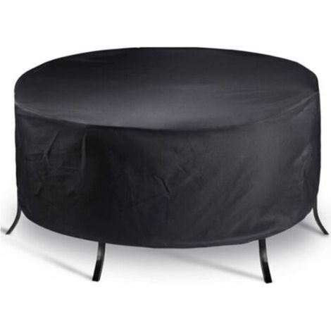 Housses pour Salons De Jardin Ronde 200x94cm, Imperméable Housse De Table Exterieur Ronde, Housse De Protection Salon De Jardin 420D Oxford Tissu, Coupe-Vent (1/4)