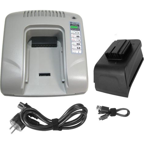 Trade-Shop Ladestation 7,2V-18V mit USB kompatibel mit Milwaukee LokTor H18 P18TX P18TXC S18PX S18TX S18TXC PIW18 PMS18 PSH18 PSH18X PWS18 S18P S18T (1/2)