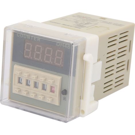 Compteur électronique numérique LCD O111ROM DH48J-8, 8 broches, relais temporisé 0-999900 (12 V CA/CC) (1/5)