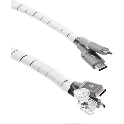 ORION91 Donclaif Funda Ordenacables Transparente 20mm 6 metros Nine&One RT.1 - Organiza Tus Cables Fácilmente