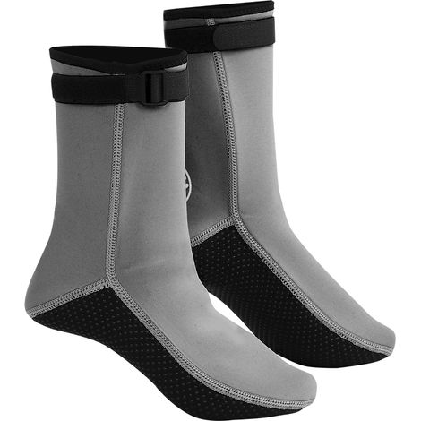 Chaussettes de plongée HISEA antidérapantes et anti-froides pour la natation et la plongée, épaisseur 3 mm (gris XL)