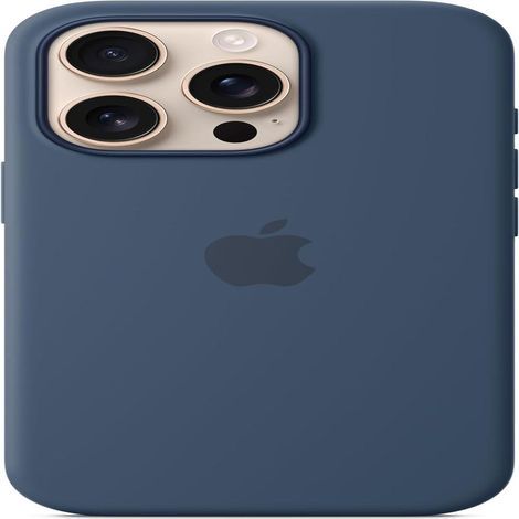 Passar Apple iPhone 16 Pro Silikonskal med MagSafe - Mörkblå