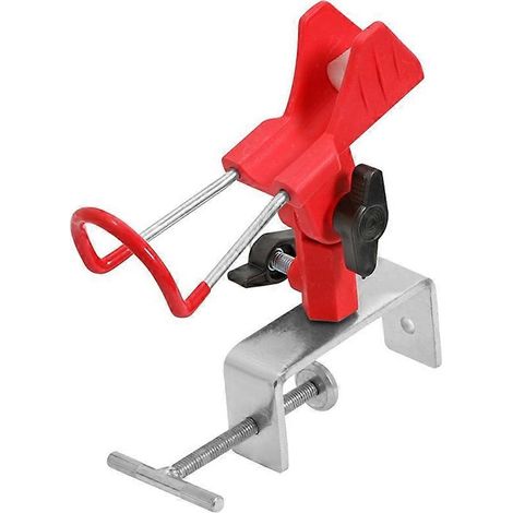 Robuster Angelrutenhalter für Boote mit 360° verstellbarer Klemme für Kajaks, Kanus und Stege (rot) (1/5)