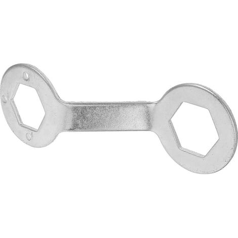 Clé à molette pour lave-linge, outil de réparation pour machine à laver, clé à molette pratique, clé à molette double pour tambour, argentée (1/4)