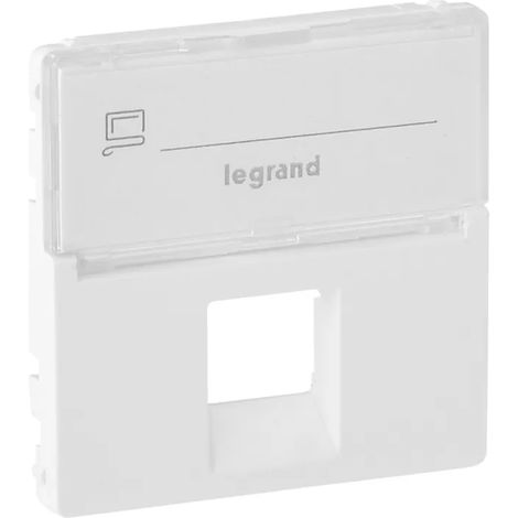 Legrand Valena Life Abdeckung RJ11/RJ45 mit Beschriftungsfeld 1-fach Farbe: Ultraweiß 755470 (1/2)