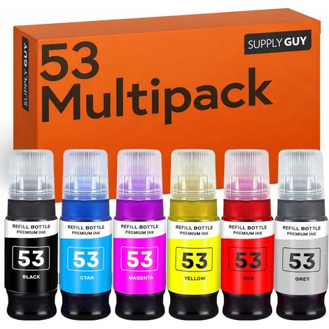 Encre Compatible avec Canon GI-53 pour Pixma G550 G650 (6X Multipack) (1/5)