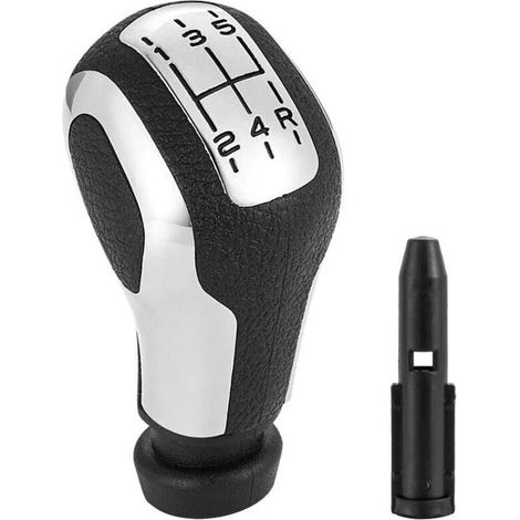 Pomo de palanca de cambios negro de 5 velocidades con adaptador para Peugeot 106, 107, 205, 206, 207, 301, 306, 307, 308, 406, 407, 408, 508, 605, 806, 807, 2008, 3008, 5008, Citroën C2, C3, C4, C5, P (1/5)