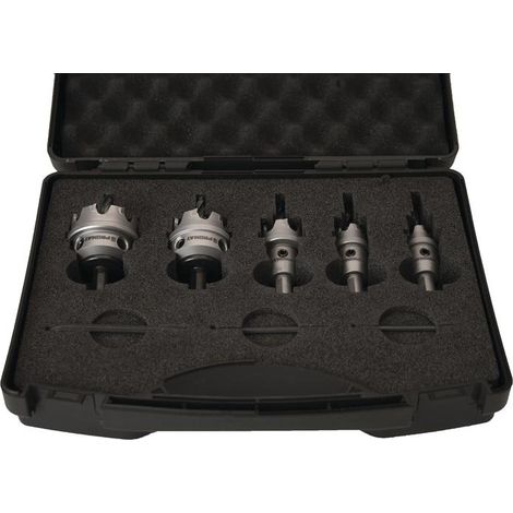 Jeu de scies cloches 8 pièces 16 - 40 mm prof.coupe 4 mm avec comp. carbure