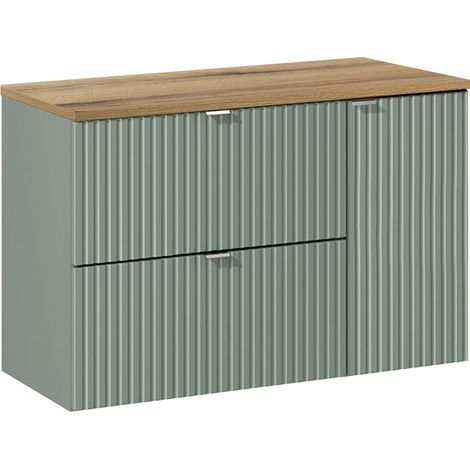 Mueble bajo lavabo 90cm Verde Jade