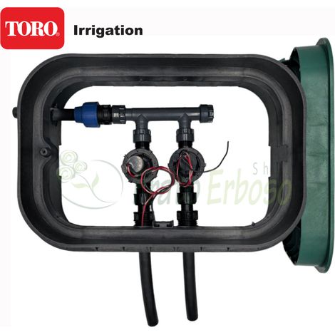 Toro PA-EZP-2-9V - Válvula de riego ensamblada de 1" y 2 zonas