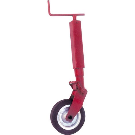 Maxter – Roue jockey 1000kg – Système de blocage par ressort – Levée 1030 mm – Tube carré 70 mm – Jante en acier