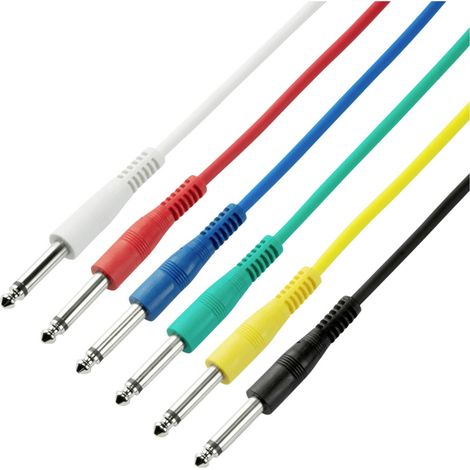 Satz von 6 6,3mm Mono Klinkenkabel 0,60m Adam K3ipp0060set (1/5)