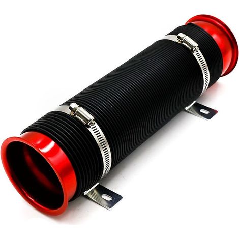 Tuyau d'Admission d'Air De Climatisation De 76 Mm Tuyau d'Admission d'Air Flexible Pour Turbine Automobile Le Tuyau d'Admission Pour Véhicules Peut Être Rallongé De 90cm (Rouge) (1/5)