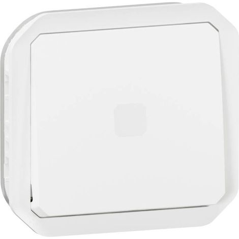 interrupteur temporisé - lumineux - sans neutre - blanc - composable - legrand plexo 069604l (1/3)