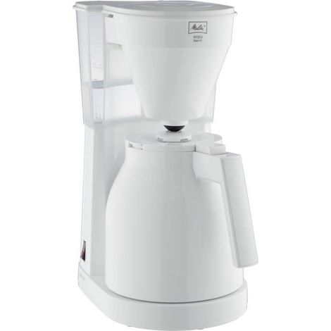 ABSAAR 1023-05 - Cafetiere - Thermo-pot a commande a une main, reservoir deau transparent -Blanc