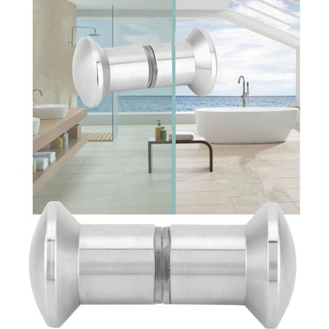 Poignée de porte en verre SUS304, finition brillante, pour porte de douche, tiroir ou meuble. (1/5)