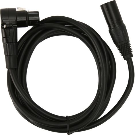 Câble XLR mâle droit vers femelle coudée 3 broches, son HiFi, symétrique, pour microphone et haut-parleur, 2 m (6,6 pi) (1/5)