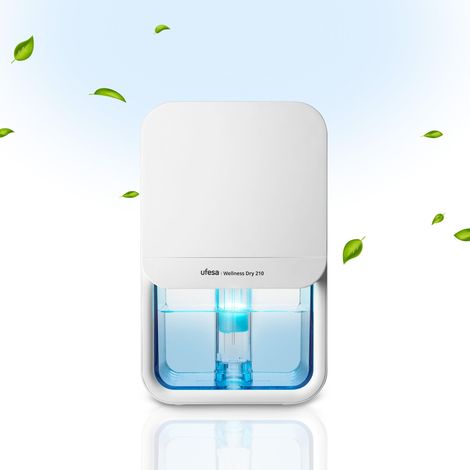 Déshumidificateur Ultra Silencieux ≤35dB, 210ml/jour, 23W, Capacité de 800ml, 7 Couleurs Réglables, Jusqu'à 20m², Arrêt Automatique, Blanc (1/5)