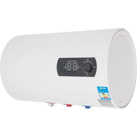 HAUTOUR Chauffe-eau électrique de 40 L 2000W avec protection contre les fuites, chauffe-eau horizontal pour montage mural, Température maximale : 75 °C, Pour cuisines, toilettes, salles de bains (1/5)