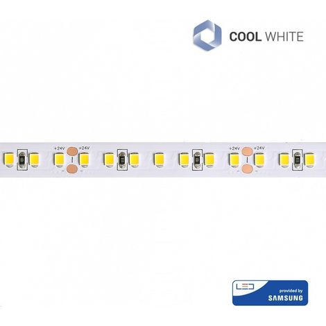 Striscia led 24v 14,4w/m Smd2835 120led/m 6500k Ip20 5m Cl60072-3030